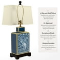 thumbnail image 4 of 23" Blue Indian Elephant Table Lamp, 4 of 6