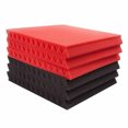 thumbnail image 3 of Shengyu1 12pcs/24pcs Wedge Acoustic Panels Wall Studio Sound Proof Record Tiles Insulation 12 Triangular Grooves, 3 of 9