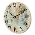thumbnail image 3 of Designart 'Ancient World Map II' Rustic Wood Wall Clock, 3 of 5