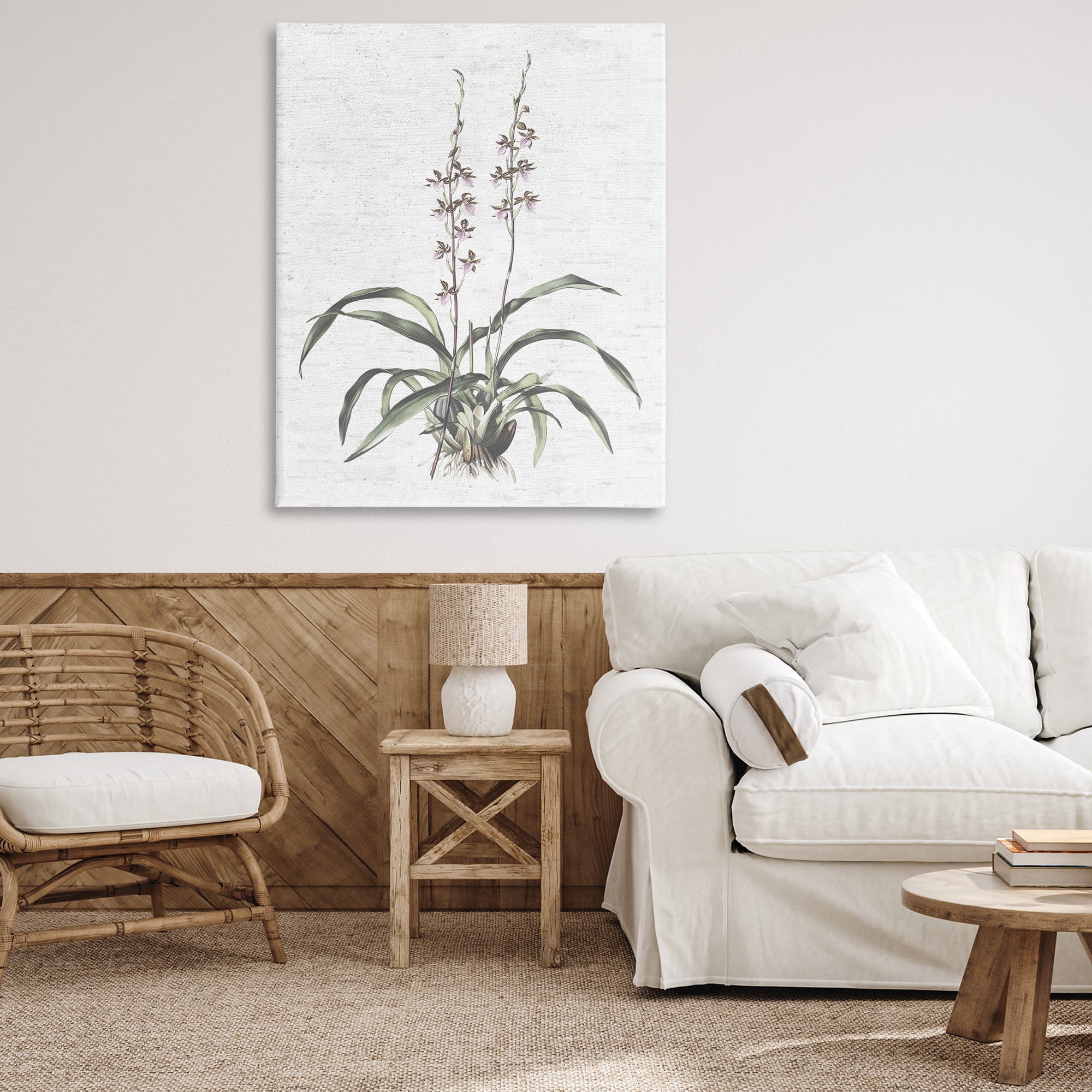 Stupell Industries Blooming Herb Bud Botanical & Floral Painting Gallery Wrapped Canvas Art Print Wall Art, 36 x 48