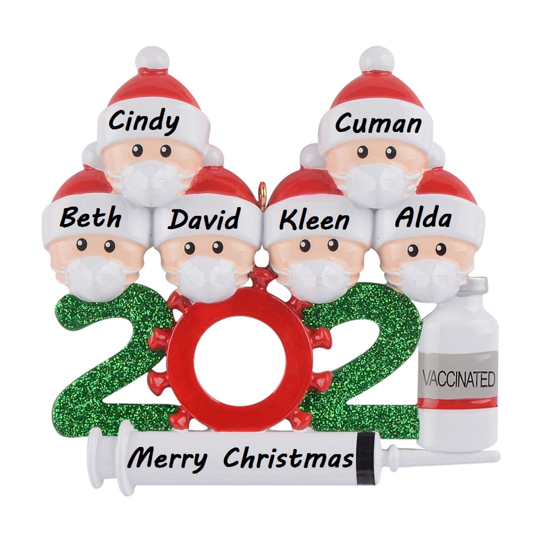 MAXORA Family of 2 3 4 5 Personalized Christmas Ornament  Holiday 