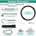 thumbnail image 6 of 4 PCS 10ft Sun Shade Sail Hardware Kit, 304 Stainless Steel Cable Wire with Nylon Coating - for Rectangle Triangle Square Shade Sail Installation, Outdoor Garden Patio, 6 of 7
