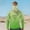 001 Green, variant on Men's Summer Sun Protection Shirts With A Mask Hooded Long Sleeve Lightweight Breathable Fishing Blouses