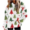 thumbnail image 3 of Zynoxe Women's Ugly Christmas Sweatshirt Drawstring Pullover Hoodies for Women Warm Fleece Long Sleeve Sweatshirt Fashionable Printed Sweatshirts with Kangaroo Pocket XL, 3 of 6