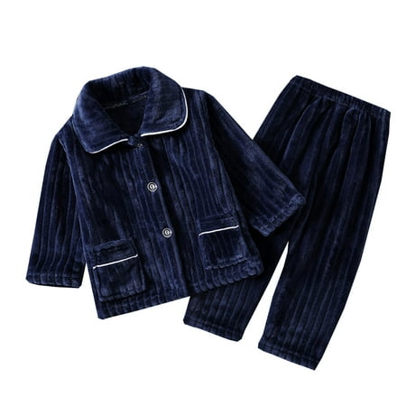 

Child Pajama Sets Button Down Long Sleeve Shirt and Long Pants Boys Girls Solid Loungewear 2PCS 6months Baby Boy Baby Boy Clothes 4t Sweats Baby Boy Clothes 2t Jogging Outfits for Boys Knitted Baby