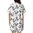 thumbnail image 6 of Fuzoiu Retro Rooster Print Women's Short-Sleeved Pajama Set,Lounge Sleepwear Set,Womens Pajama Sets 2 Piece,Button-Up Top and Shorts with Pockets-3X-Large, 6 of 7