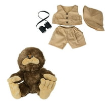 Plush Toy Benton Bigfoot 16 Inch with Boy Safari Outfit - Interactive Adventure Stuffed Animal Dress Gift for Kids