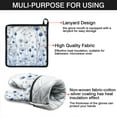 thumbnail image 7 of Blue Flowers Kitchen Oven Mitt and Pot Holder Sets 4 Pcs for Baking, Cooking and Grilling, Heat Resistant Up To 392 °F, 7 of 7
