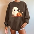thumbnail image 2 of Futezty Halloween Crewneck Sweatshirts for Women Funny Graphic Pullover Lightweight Fall Long Sleeve Tops, 2 of 4