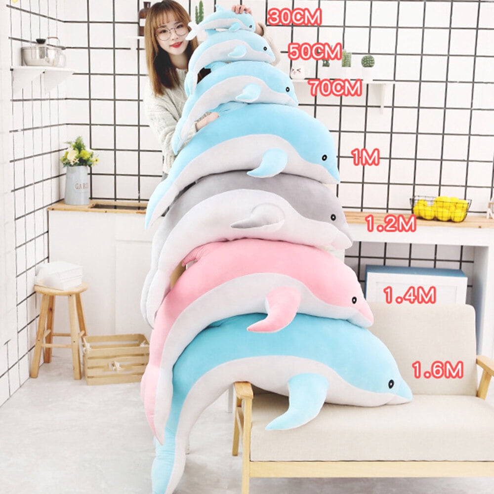 Kawaii Soft Dolphin Plush Toys Stuffed Dolls Animal Nap Pillow Creative Kids Toy Christmas Gift for Girls Children;Kawaii Soft Dolphin Plush Toys Stuffed Dolls Animal Nap Pillow Christmas