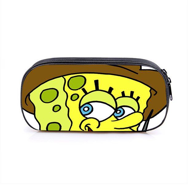 Bob Esponja SquarePants estuche de lápices, bolsa de almacenamiento, caja de lápices de regreso a la escuela, papelería de Anime, regalo de fiesta de cumpleaños para niños