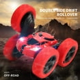 thumbnail image 2 of 2-in-1 Remote Control Car  Rechargeable Remote Control Crawler for Kids Age 3+  Double-Side 360° Flips  LED Headlights  Fast Stunt Toy Race Cars for Toddlers(Red), 2 of 9