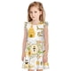 thumbnail image 1 of Fotbe Farm Bee Cute Honey Vestido de Dormir para Niñas de 3 a 10 Años, Mangas Cortas, Estilo Princesa, Pijama Camisón con Mangas Voladas-Medium, 1 of 6