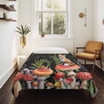 thumbnail image 4 of Mushroom Large Tapestry for Bedroom Wall Hanging Tapestry, Fox Botanical Leaf Green Black Butterfly Ceiling Backdrop Tapestries Poster Blanket Wall Decor for Teens Room Living Room Dorm 100" x 59", 4 of 8