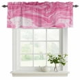 thumbnail image 2 of 2 Pack Valances for Windows, Pink Marble Window Valances for Living Room/Bedroom/Bathroom, Modern Ombre Abstract Fluid Aesthetic Art Light Filtering Kitchen Curtain Valance 60"W x18" L, 2 of 9
