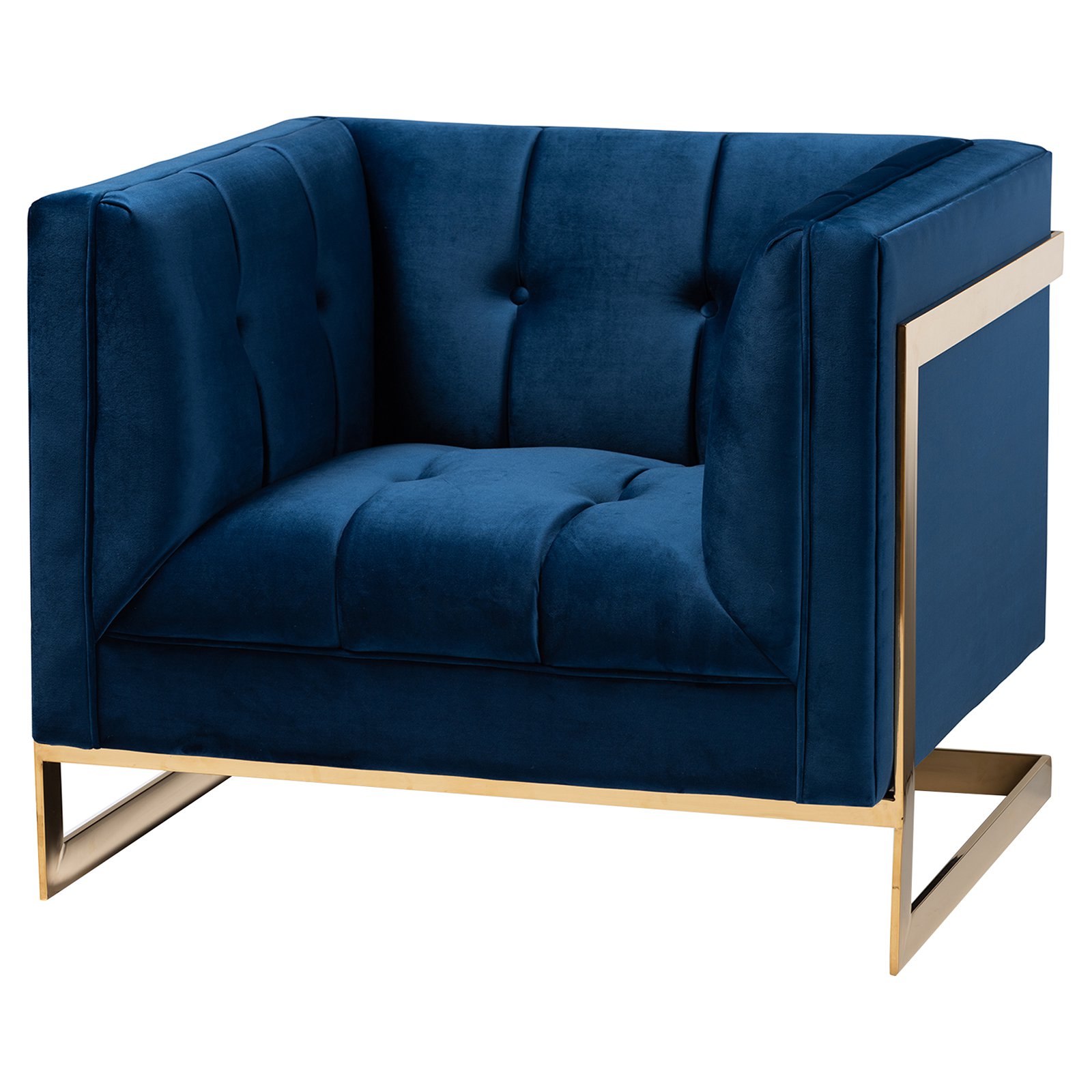 Baxton Studio Ambra Glam / Luxe Upholstered Button Tufted Velvet