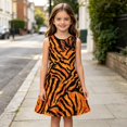 thumbnail image 2 of Likimi Child Girls Dress Sleeveless Graphic Print Crew Neck Dresses For Girls Everyday Wear Soft Casual Clothes Size 3-4 Years, 2 of 5