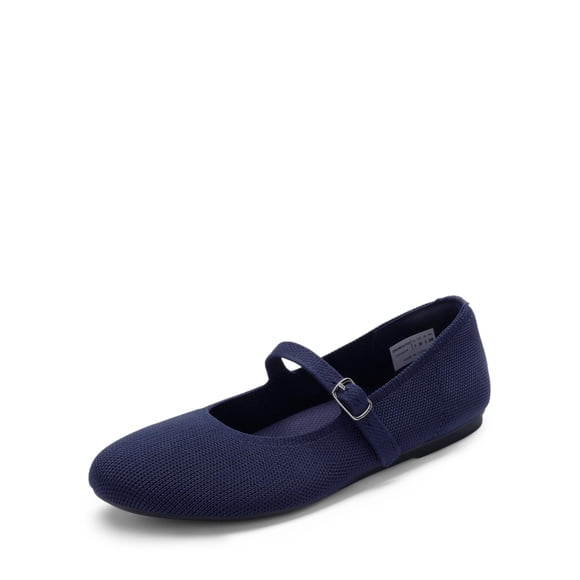 Bailarinas tipo Mary Jane tejidas para mujer DREAM PAIRS en azul marino talla 6