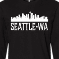 thumbnail image 4 of Inktastic Seattle Washington Skyline WA Cities Long Sleeve T-Shirt, 4 of 5