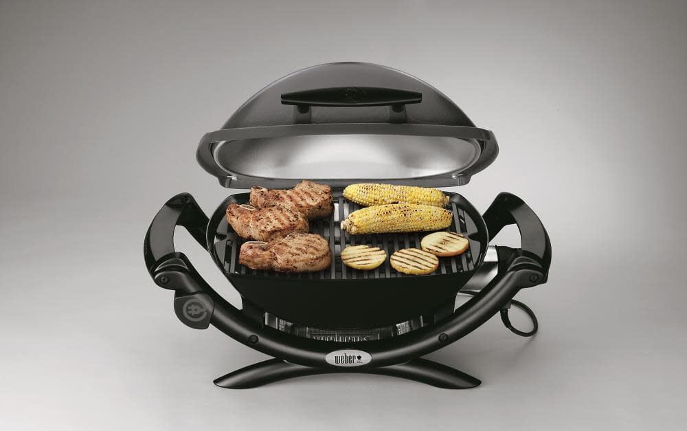 Weber BBQ Tabletop Q 1400 Portable 1560 Watt Electric Grill - Dark