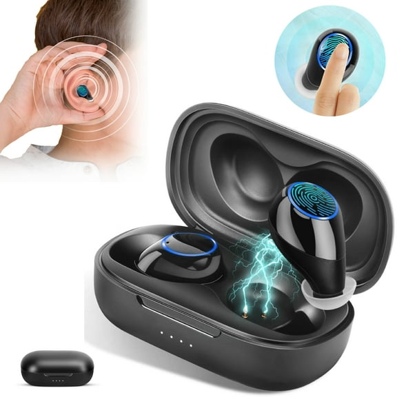 KIBVOE Personal Sound Amplifiers Rechargeable, Noise Reduction In-Ear Digital for Seniors, Enhances Speech and Audio Personal Sound Amplifiers with Portable Charging Case, Both Ears