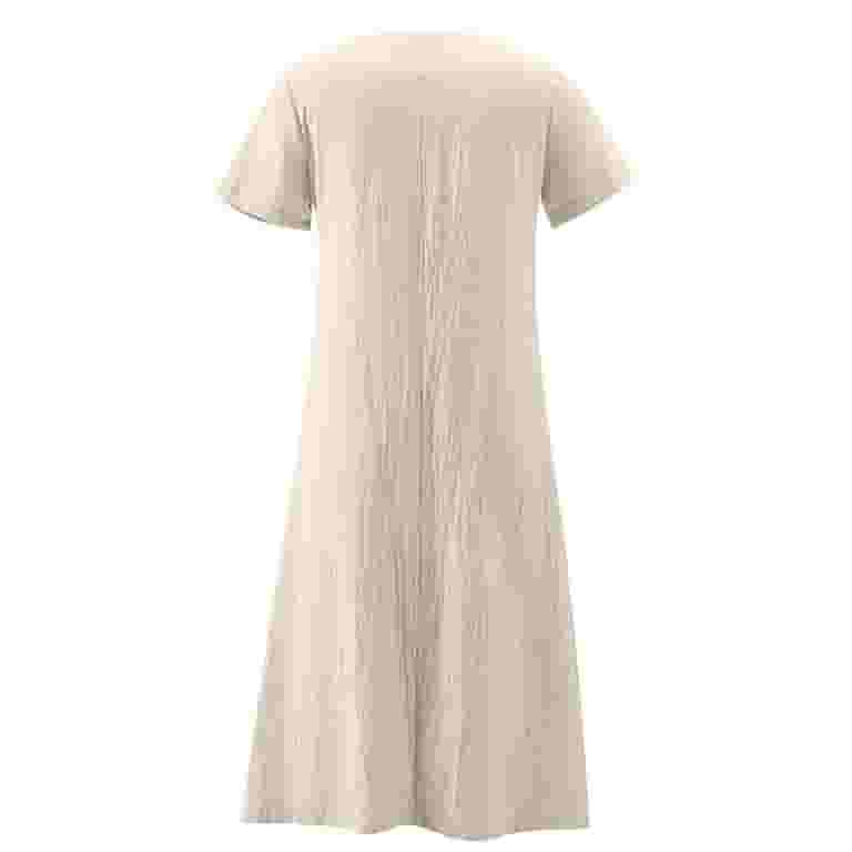 Plus size Blue Linen swing dress 3401 Plus size Blue Linen swing dress 3401