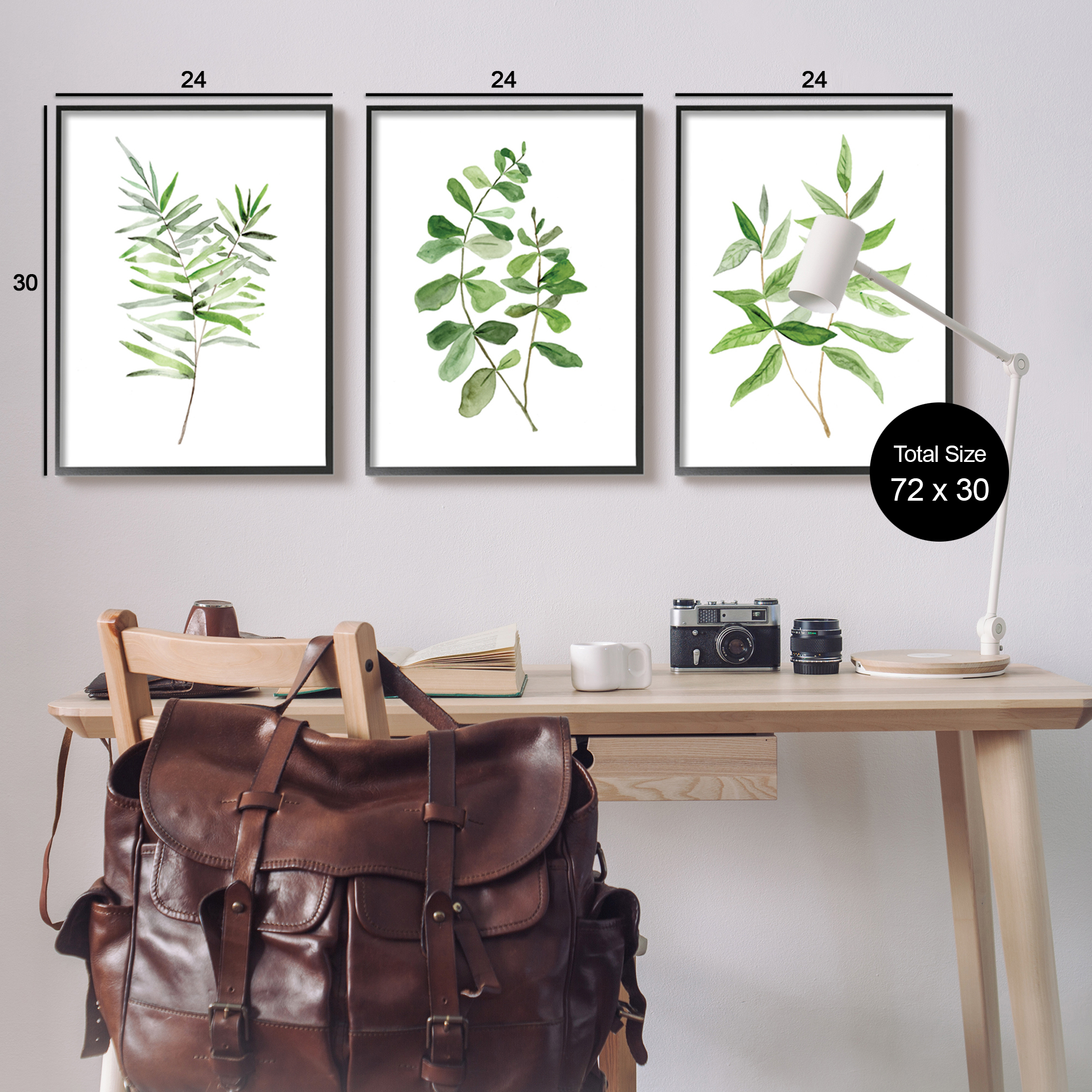 Stupell Kitchen Herb Bunches Botanicals Botanical & Floral Painting Black Framed Art Print Wall Art, Set of 3
