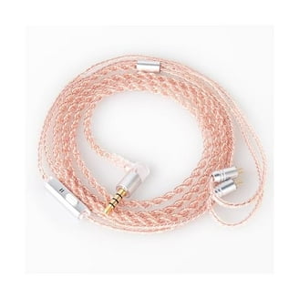 KZ ZS10 PRO IEM - Cable De Extensión QDC De 2 Metros Para Auriculares EDX PRO/Castor/CCA CRA, KBEAR ST12 Plus 8 Core 4N OFC Cable Chapado En Plata (marrón, 2 Pines Empotrados