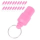 thumbnail image 4 of 20 piezas Antipérdida Etiqueta de mascota perro gato ID nombre dirección etiqueta almacenamiento barril tubo Collar colgante (rosa), 4 of 5