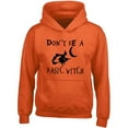 thumbnail image 2 of Unisex Don't Be Basic Witch Printed Design Hoodie Halloween Hoodie Long Sleeve Sweatshirt Soft and Comfy Hoodie, Lightweight Hoodie Orange Large, 2 of 3