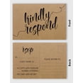 thumbnail image 3 of Inkdotpot RSVP Cartes Postales (Ensemble de 50) 4"X6" Vierges avec Côté d'Envoi, Cartes de Réponse RSVP pour Mariage Style Rustique en Script Kraft Imprimé Cartes de Retour, 3 of 5