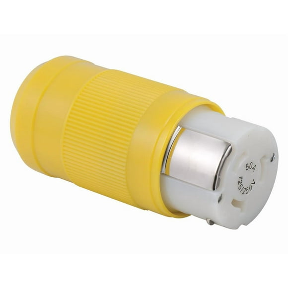 Maro Power Cord Plug End 6364CRV Replacement Connector; 50 Amp; Female Ends; Yellow; 3 Pole; 4 Wire