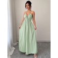 thumbnail image 6 of Solid Color Tie-Up Backless Maxi A-Line Dress Women's Summer Sundress One Piece Long Dress, 6 of 10