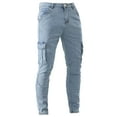 thumbnail image 6 of Jeans for Men Style Side Pencil Pants with Pockets Skinny Fit Jeans Stretch Casual Comfort Outdoor Denim Pants, 6 of 8