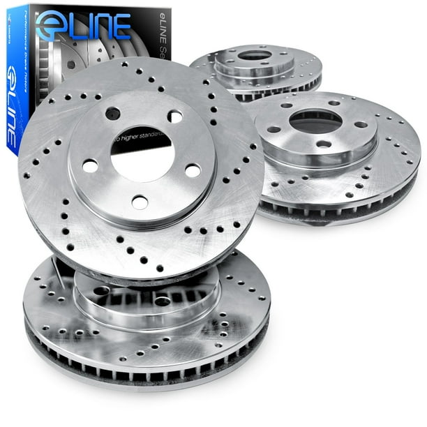 For 1999 2002 Jeep Grand Cherokee Front Rear Eline Drilled Brake Rotors Walmart Com Walmart Com