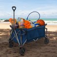thumbnail image 6 of EAGLE PEAK 12.4 ’’ x 6.9 ’’ x 23.3 ’’ Heavy-Duty Collapsible Folding Utility Wagon Outdoor Garden Hand Cart, Dark Blue, 6 of 9