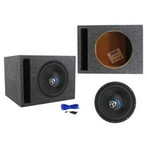 Rockville K5 W10K5S2 10" 1200 Watt 2 Ohm Car Subwoofer Vented Sub Box Enclosure