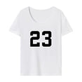 thumbnail image 2 of Camiseta para mujer de verano Tops cómoda camiseta de cuello redondo para caminar viaje de vacaciones S, 2 of 7