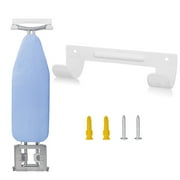 BiJun Ironing Board Wall Mount Ironing Board Hanger Holder for Laundry Rooms（white）