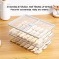 thumbnail image 2 of Stackable Flip Refrigerator Storage Box Breathable Kitchen Dumpling Preservation Box Large Capacity Refrigerator Transparent Sealed Carton with Flip for Refrigerator Kitchen Home, 2 of 9