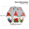 thumbnail image 2 of KLL Drink Coasters Set Hexagon of 4,PU Leather Absorbent Coasters Set Decorative Coffee Cup Coasters Housewarming Gift for Home Decor-Merry Christmas Gnome1, 2 of 5