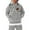 Grey, variant on Football Fan Hoodie for Girls, Rugby Player Sweatshirt with Football Heartbeat Design, Youth Athletic Pullover Hoodie