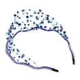 thumbnail image 4 of GOOHOCHY 1 UNID tejido de la boda Tiara Decoración de pelo Decoración Tiara Diamantes Banda de pelo Malla Headwear, 4 of 7