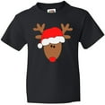 thumbnail image 3 of Inktastic Christmas Cute Reindeer in Santa Hat Youth T-Shirt, 3 of 5