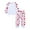 Pink, variant on Mercatoo Kids Boys Girls Baby Toddler Long Sleeve Love Pinted Pajamas Home Wear Sleepwear Set
