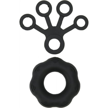 Finger Exerciser, Flexible Finger Stretcher, Silicone Hand Grip Strengthener Finger Stretcher for Weak Hands Elderly (black)