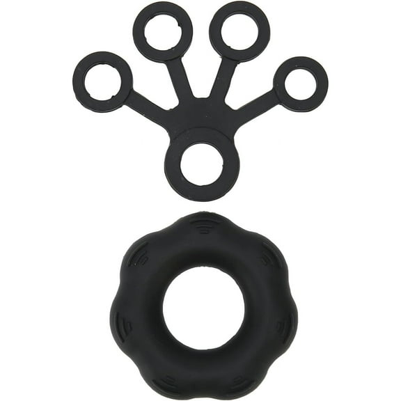 Finger Exerciser, Flexible Finger Stretcher, Silicone Hand Grip Strengthener Finger Stretcher for Weak Hands Elderly (black)