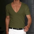 thumbnail image 2 of BOBOGOJP Shirts T - Graphiques pour Hommes Manches Courtes Col Rond Doux Ajustés (Vert Armée,G), 2 of 5