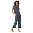 thumbnail image 4 of Aria Short Sleeve 100% Cotton Cropped Pajama Set with Pockets, Women’s Sizes S-3X, 4 of 5