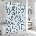 thumbnail image 6 of Blue Abstract Swirls Bathroom Shower Curtains with 12 Hooks Polyester Waterproof Shower Curtain for Stalls and Bathtubs Minimalist Modern Decorative Bathroom Privacy Curtain 36x78 Inches, 6 of 9
